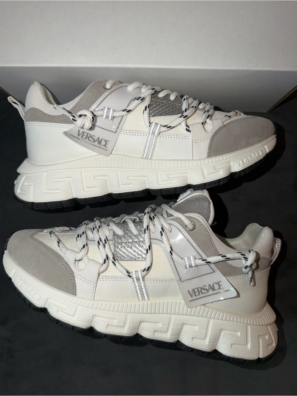 Versace Trigreca V2 ‘White Grey’ Sneakers Size 41EU/8MUS